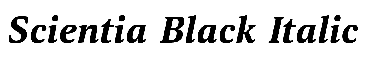 Scientia Black Italic